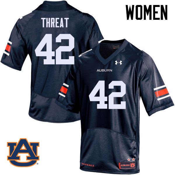 Women Auburn Tigers #42 Tre Threat College Football Jerseys Sale-Navy